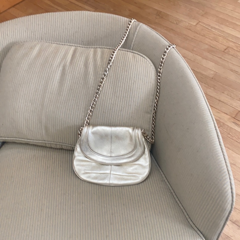 Gold crossbody bag with magnetic closure, like new